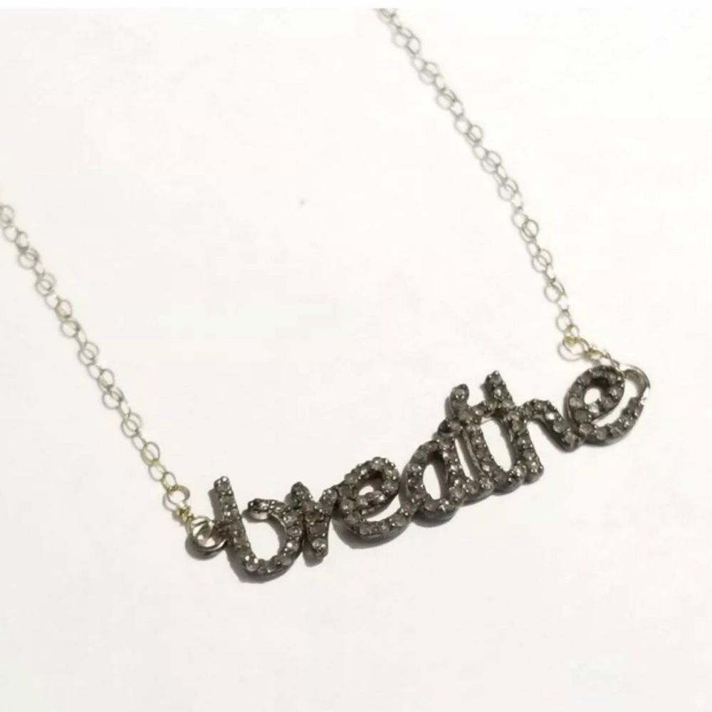 Breathe sterling diamond necklace